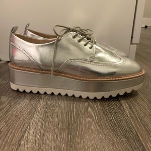 Metallic platform Loafer sneakers